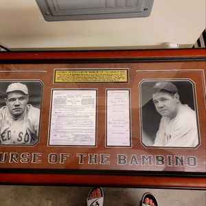 Framed Babe Ruth Transfer Contract